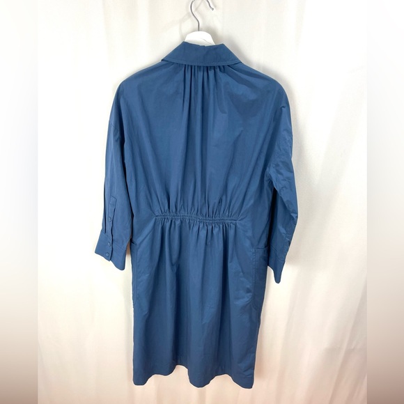 COS Blue Long Jacket with Gathered Back Size 2 - Picture 8 of 13